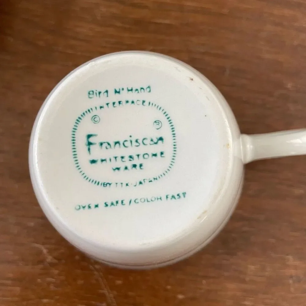 Vintage MCM Franciscan Bird N’ Hand Cup Saucer